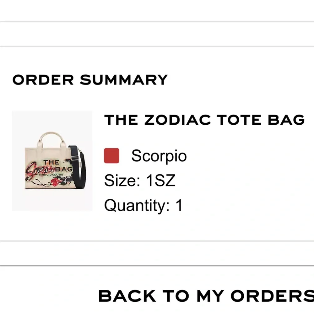 Marc Jacobs The Zodiac Tote “Scorpio” - Picture 2 of 2